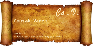 Csutak Veron névjegykártya